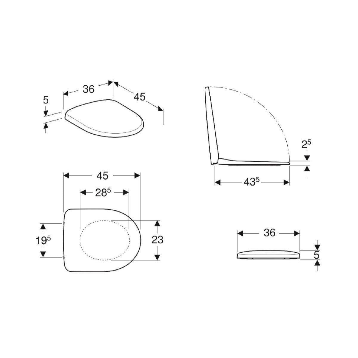 WC deske 500.330.01.1 Geberit Selnova WC deska | KOPALNICA-ONLINE.SI