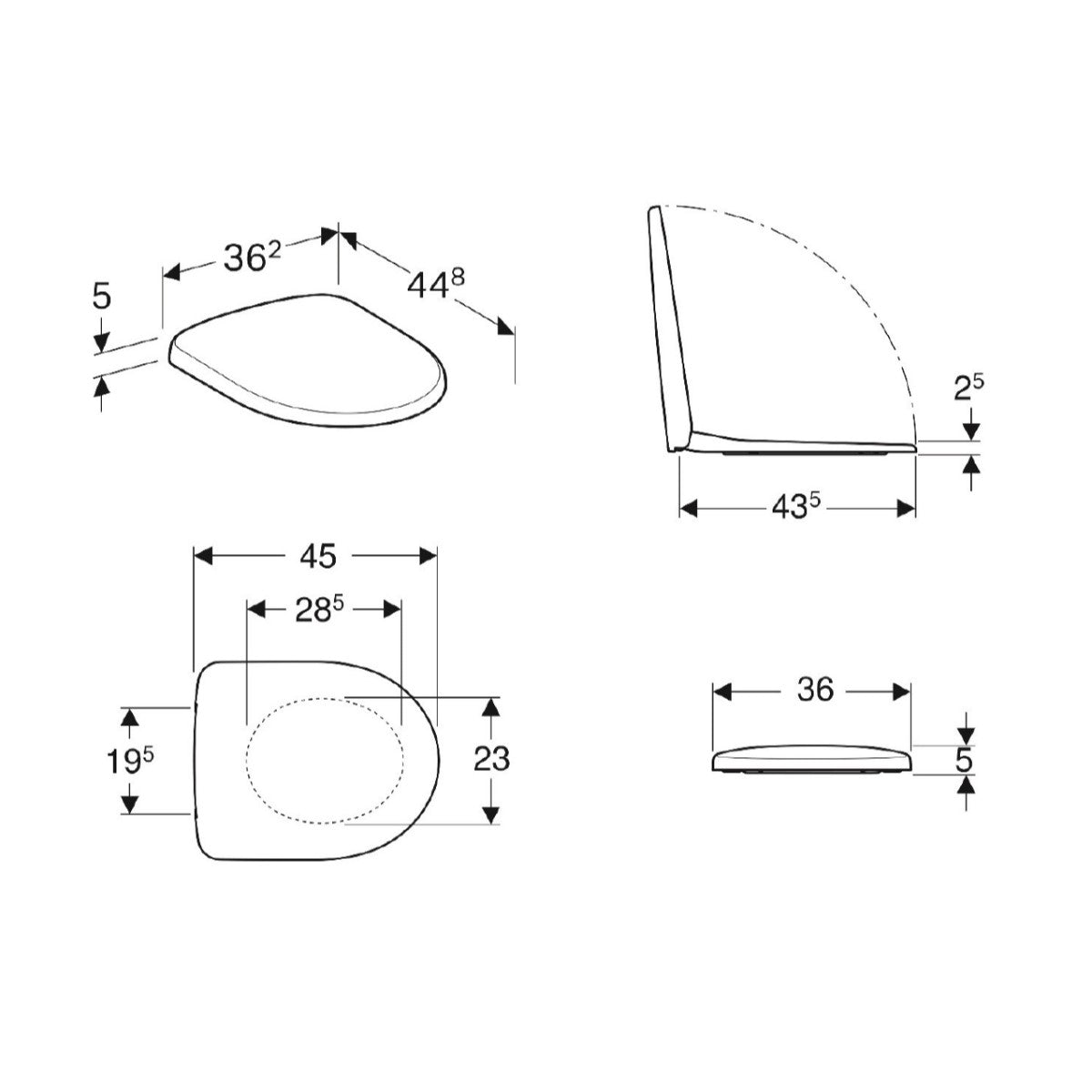 WC deske 500.331.01.1 Geberit Selnova WC deska | KOPALNICA-ONLINE.SI