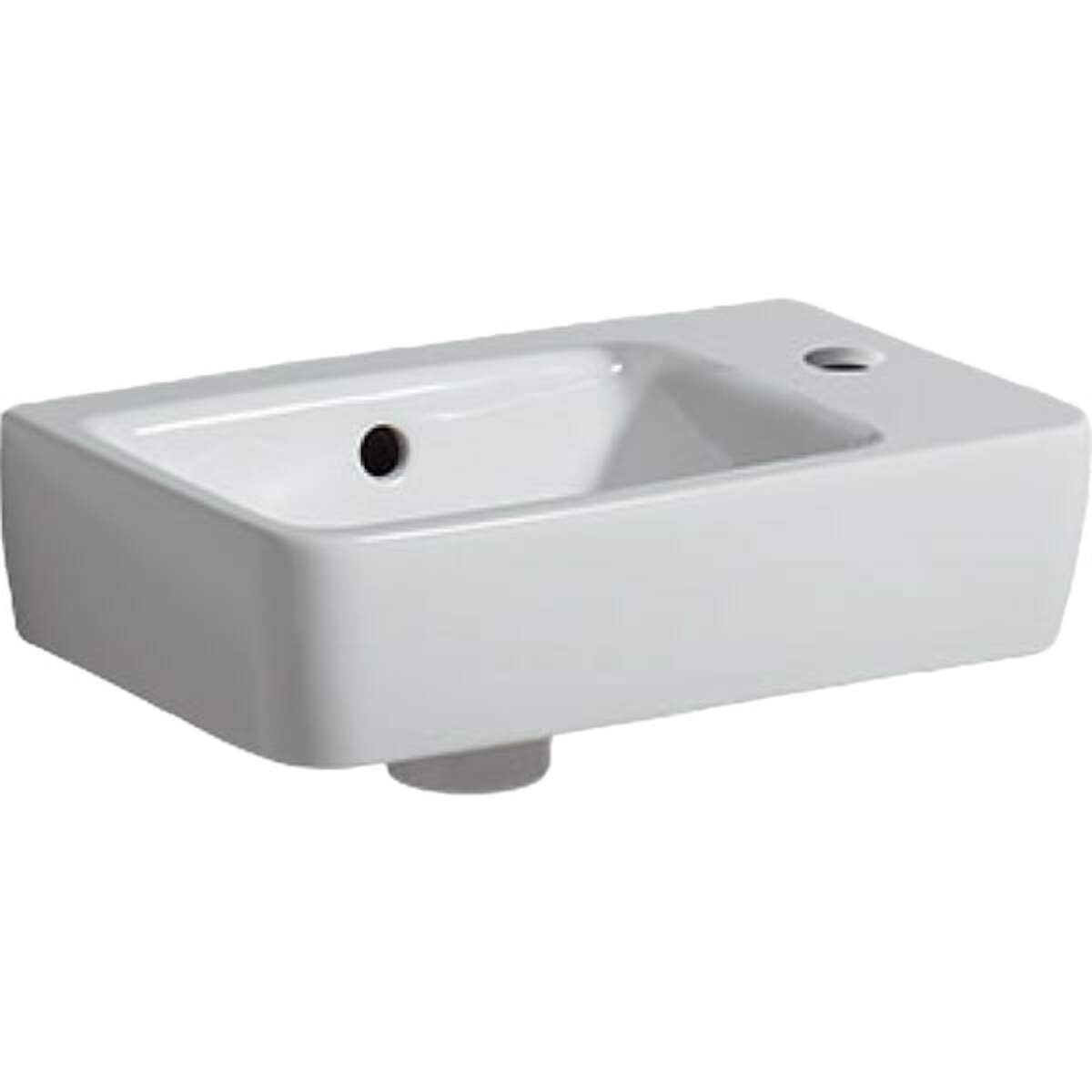Umivalniki 501.517.00.1 Geberit Selnova 40 x 25 cm desna izvedba keramični umivalnik z odprtino za armaturo | KOPALNICA-ONLINE.SI