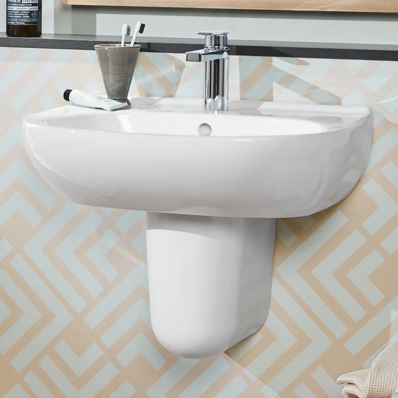 Umivalniki 51605501 Villeroy & Boch O.Novo 55 x 45 cm keramični umivalnik z odprtino za armaturo | KOPALNICA-ONLINE.SI