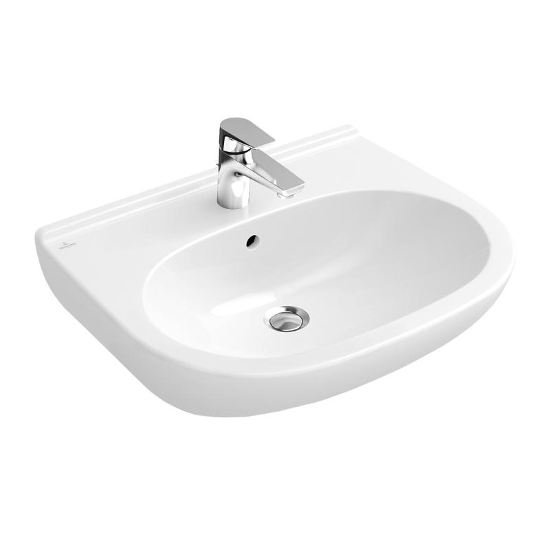 Umivalniki 51606001 Villeroy & Boch O.Novo 60 x 49 cm keramični umivalnik z odprtino za armaturo | KOPALNICA-ONLINE.SI