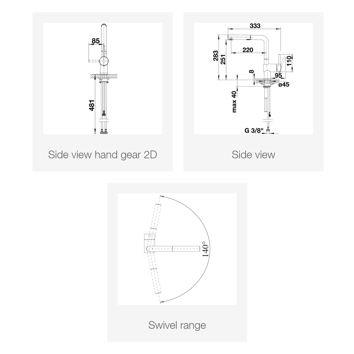 Kuhinjska armatura 518406 Blanco Linus-S VARIO vrtljiva izvlečna kuhinjska armatura | KOPALNICA-ONLINE.SI