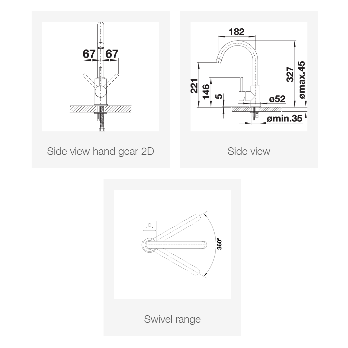 Kuhinjska armatura 519416 Blanco Mida vrtljiva kuhinjska armatura | KOPALNICA-ONLINE.SI