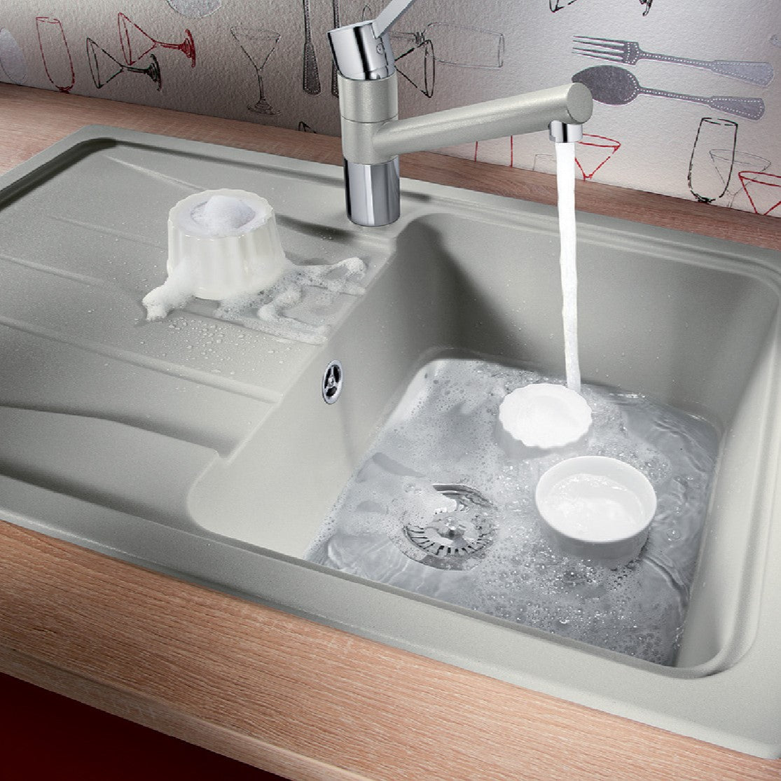 Pomivalno korito 519664 Blanco Sona 45 S pomivalno korito iz umetnega kamna | KOPALNICA-ONLINE.SI