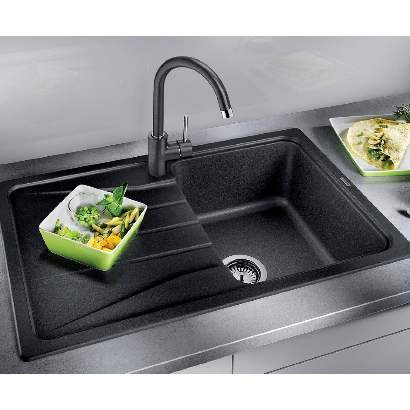 Pomivalno korito 519670 Blanco Sona 45 S pomivalno korito iz umetnega kamna | KOPALNICA-ONLINE.SI