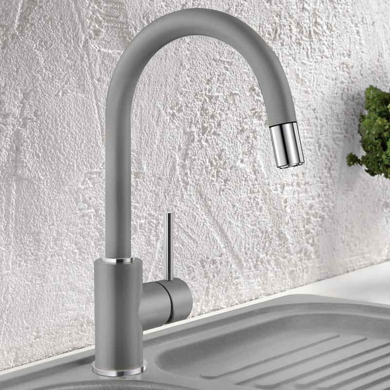 Kuhinjska armatura 521456 Blanco Mida-S vrtljiva izvlečna kuhinjska armatura | KOPALNICA-ONLINE.SI