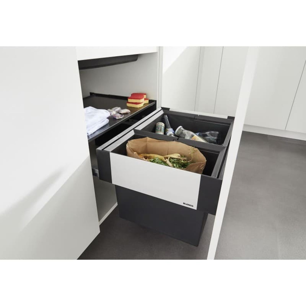 Sorterji odpadkov 526203 Blanco Select II 60/2, 30l + 19l sorter odpadkov | KOPALNICA-ONLINE.SI