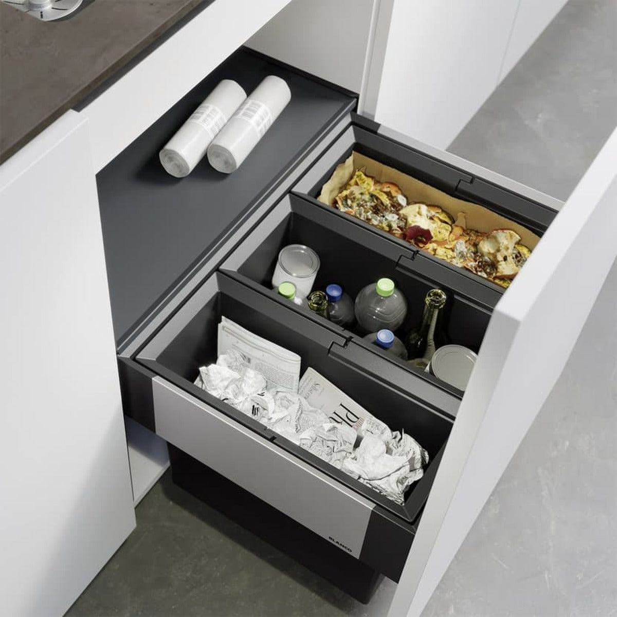 Sorterji odpadkov 526204 Blanco Select II 60/3, 3 x 15l sorter odpadkov | KOPALNICA-ONLINE.SI