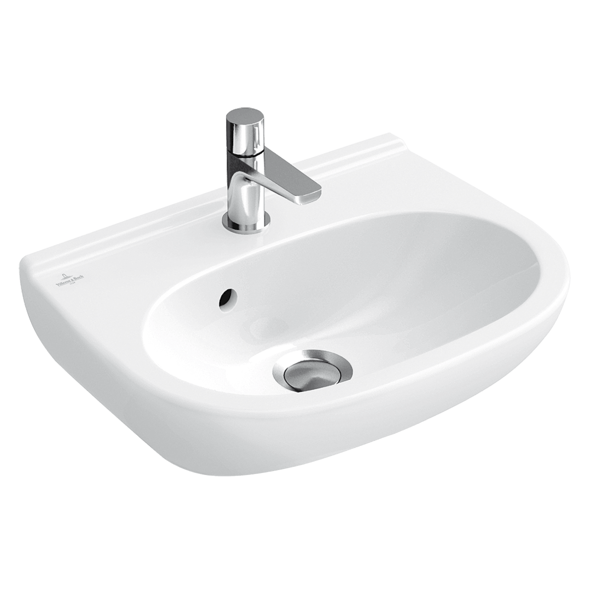 Umivalniki 53604501 Villeroy & Boch O.Novo 45 x 35 cm keramični umivalnik z odprtino za armaturo | KOPALNICA-ONLINE.SI