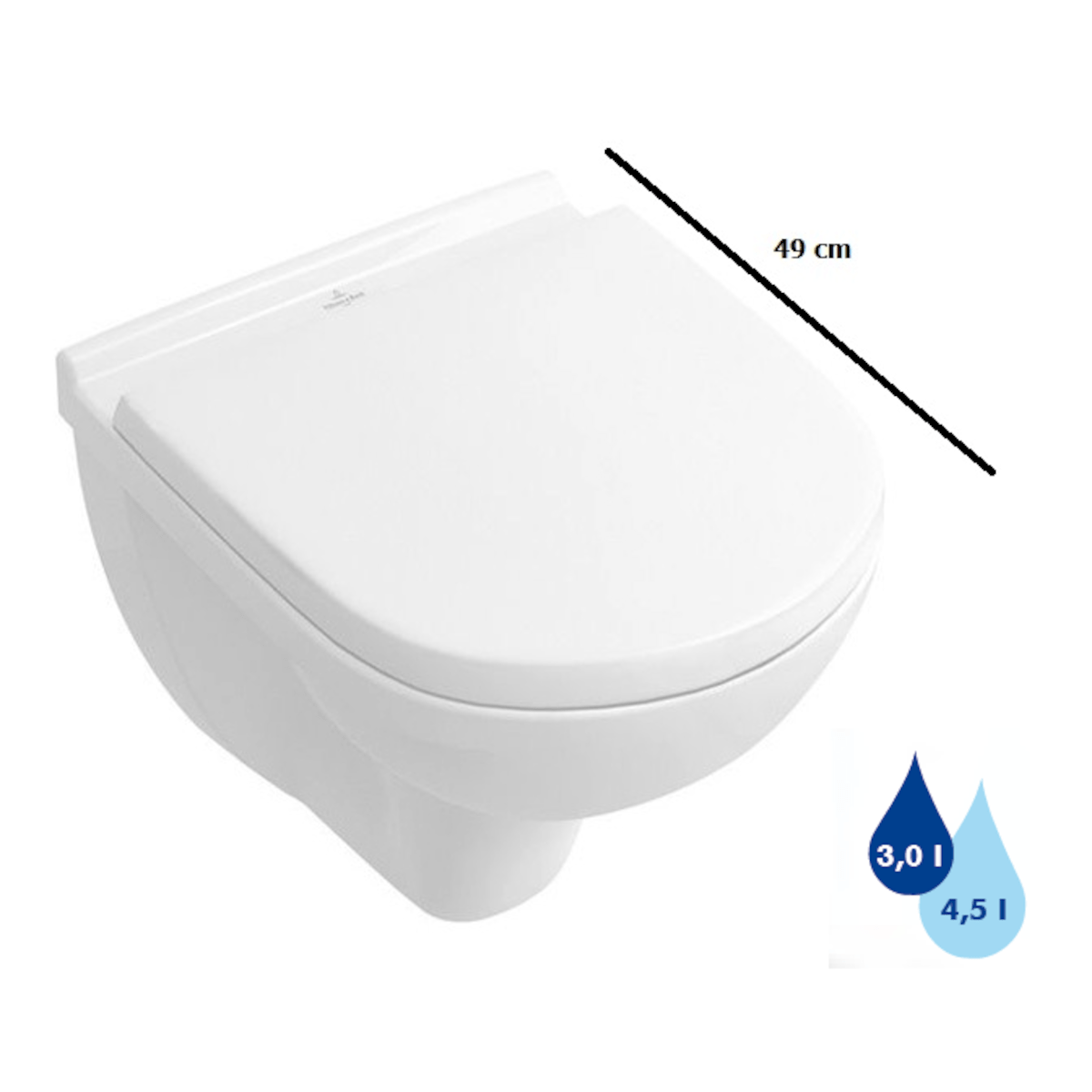 WC školjke 56881001 Villeroy & Boch O.Novo viseča WC školjka | KOPALNICA-ONLINE.SI