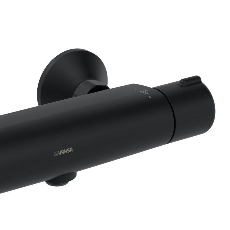 Armature 5815017133 Hansa Micra stenska termostatska armatura za tuš črna | KOPALNICA-ONLINE.SI