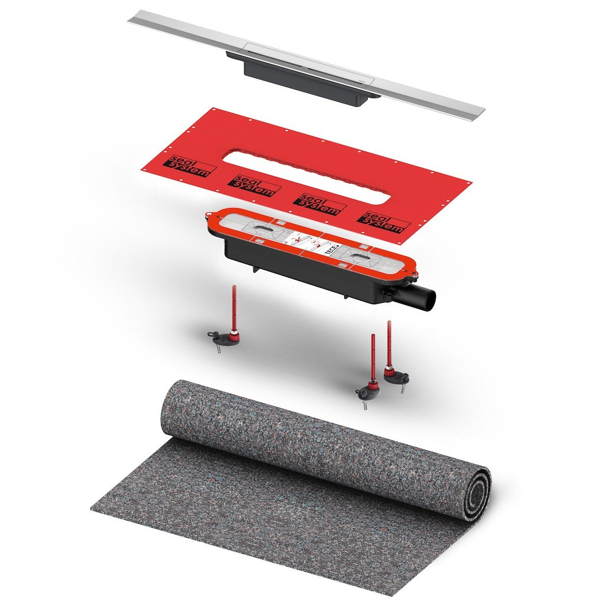 Montažni pribor 674000 TECE Drainprofile podnožje za tuš kanaleto | KOPALNICA-ONLINE.SI