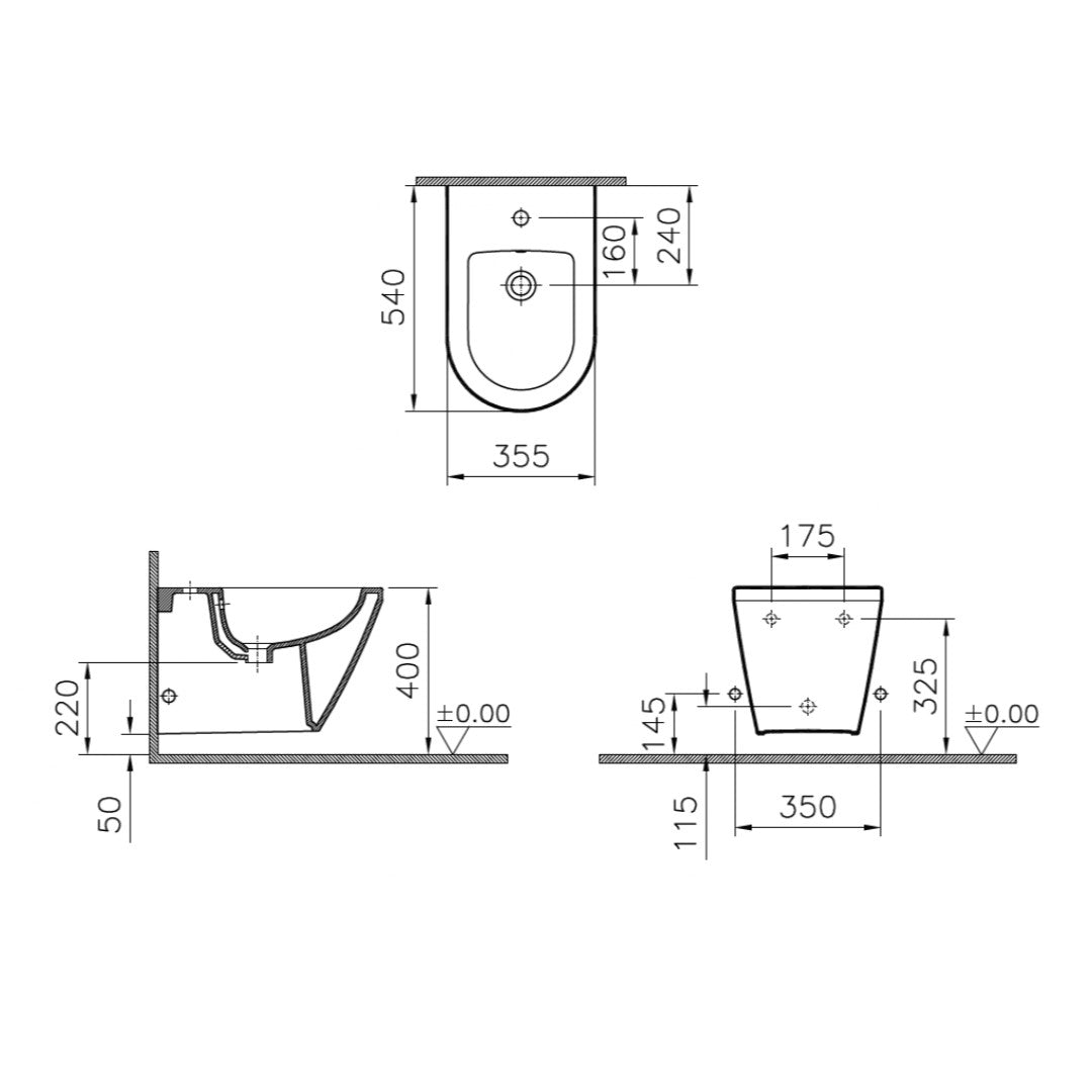 Bideji 7042-003-0288 Vitra Integra viseči bide okrogli | KOPALNICA-ONLINE.SI
