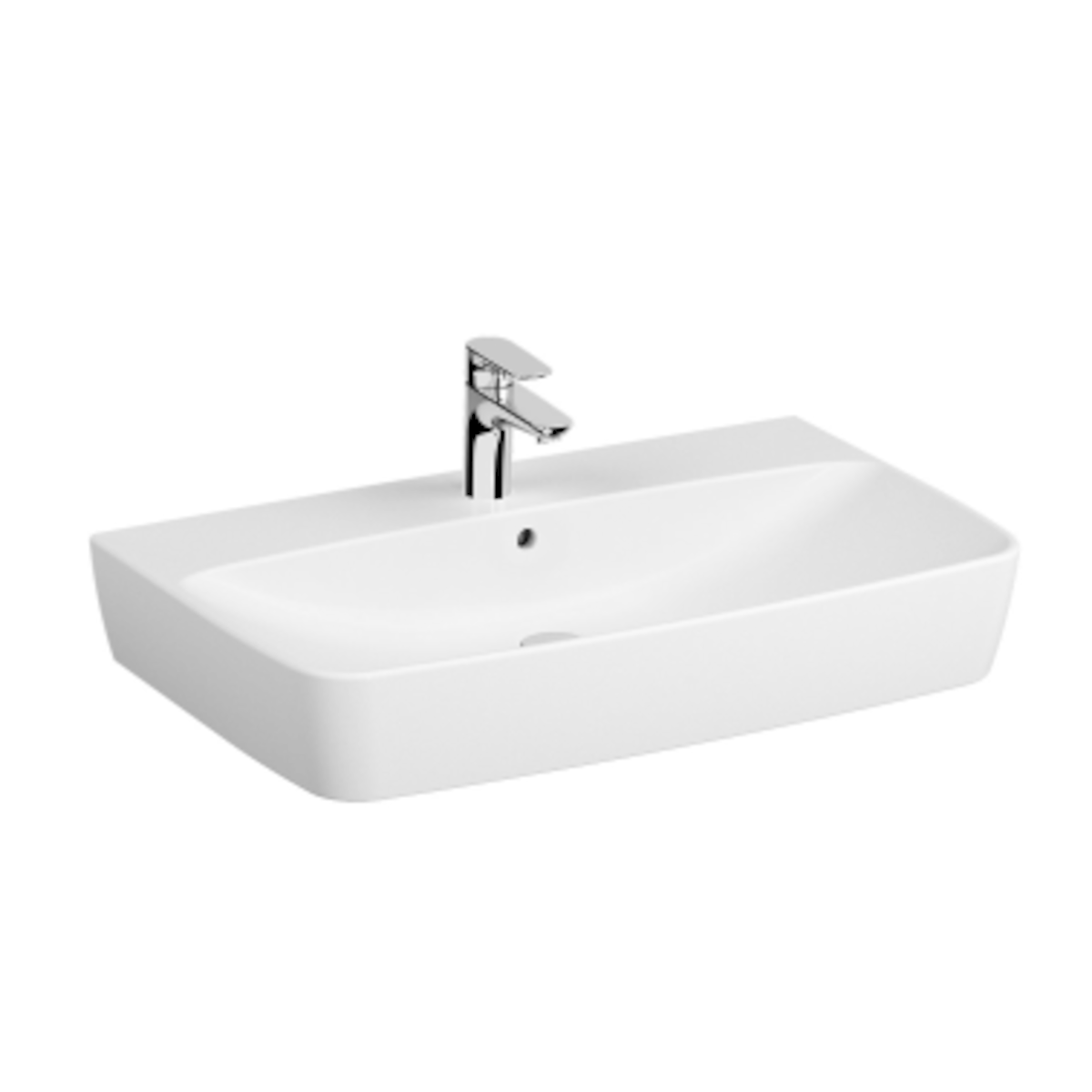 Umivalniki 7080-003-0973 Vitra Shift 80 x 49,5 cm nadpultni keramični umivalnik z odprtino za armaturo | KOPALNICA-ONLINE.SI