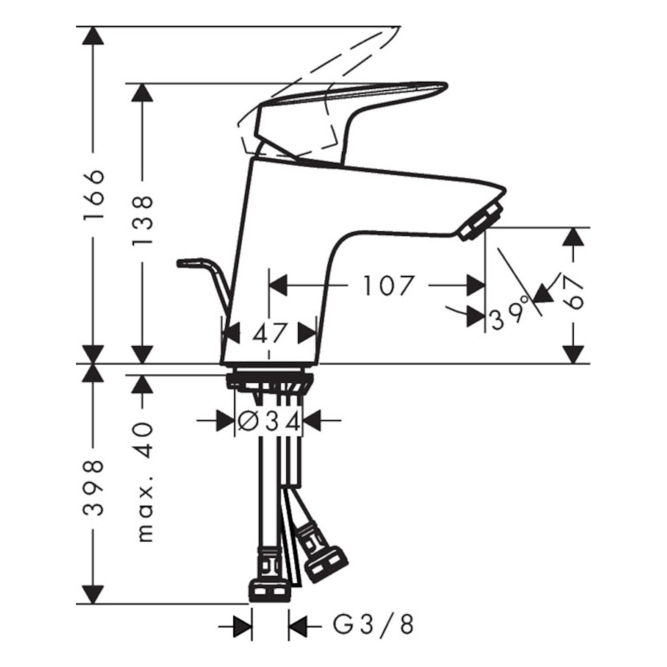 Armature 71070000 Hansgrohe Logis 70 armatura za umivalnik | KOPALNICA-ONLINE.SI