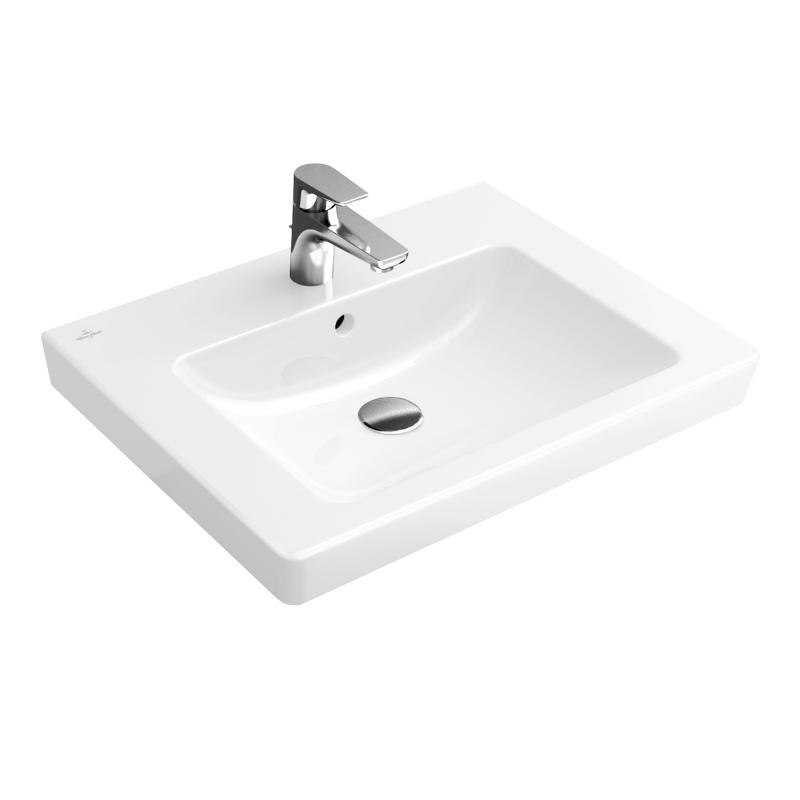 Umivalniki 71136001 Villeroy & Boch Subway 2.0 60 x 47 cm keramični umivalnik z odprtino za armaturo | KOPALNICA-ONLINE.SI