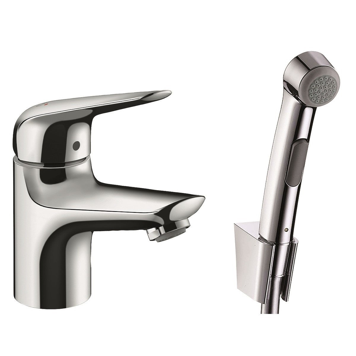 Armature 71144000 Hansgrohe Novus 70 armatura za umivalnik s higijenskim tuš setom | KOPALNICA-ONLINE.SI