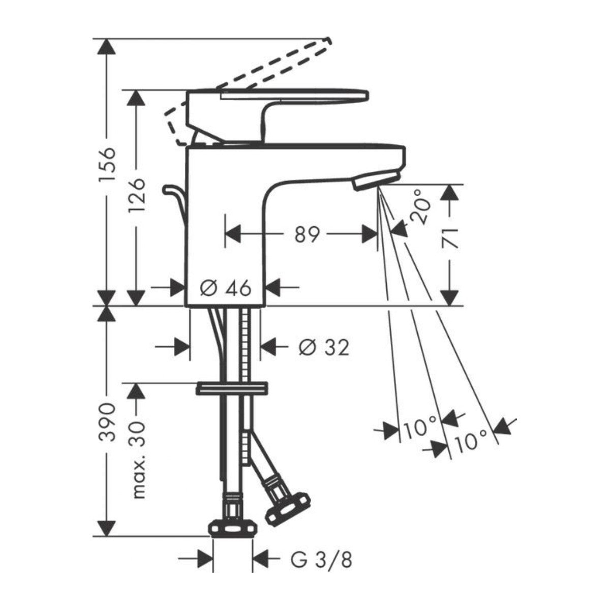 Armature 71550000 Hansgrohe Vernis Blend 70 armatura za umivalnik | KOPALNICA-ONLINE.SI