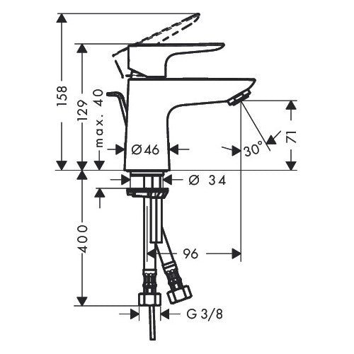 Armature 71700000 Hansgrohe Talis E 80 armatura za umivalnik | KOPALNICA-ONLINE.SI