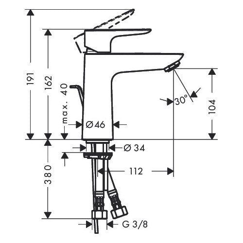 Armature 71710000 Hansgrohe Talis E 110 armatura za umivalnik | KOPALNICA-ONLINE.SI