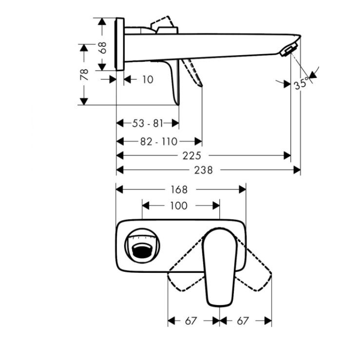 Armature 71734990 Hansgrohe Talis E podometna armatura za umivalnik zlata | KOPALNICA-ONLINE.SI