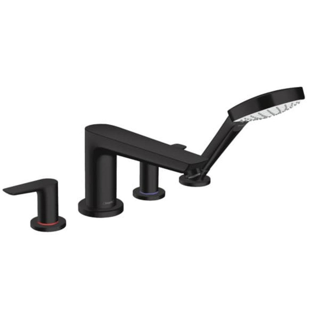 Armature 71748670 Hansgrohe Talis E armatura za kad s tuš ročko za namestitev na rob kadi črna | KOPALNICA-ONLINE.SI