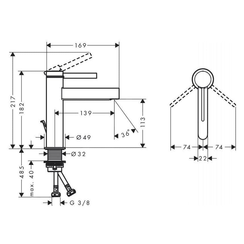 Armature 76020000 Hansgrohe Finoris 110 armatura za umivalnik | KOPALNICA-ONLINE.SI