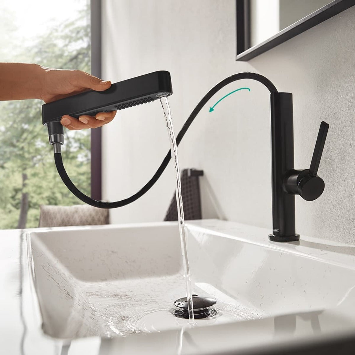 Armature 76063670 Hansgrohe Finoris Click-Clack visoka izvlečna armatura za umivalnik | KOPALNICA-ONLINE.SI