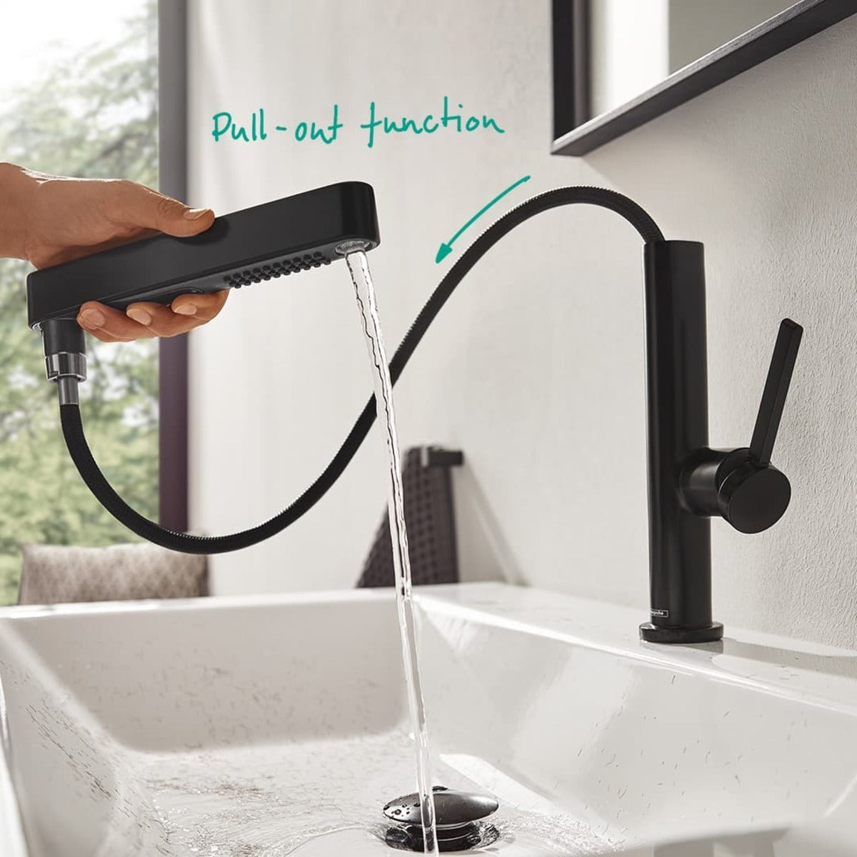 Armature 76063700 Hansgrohe Finoris Click-Clack visoka izvlečna armatura za umivalnik | KOPALNICA-ONLINE.SI