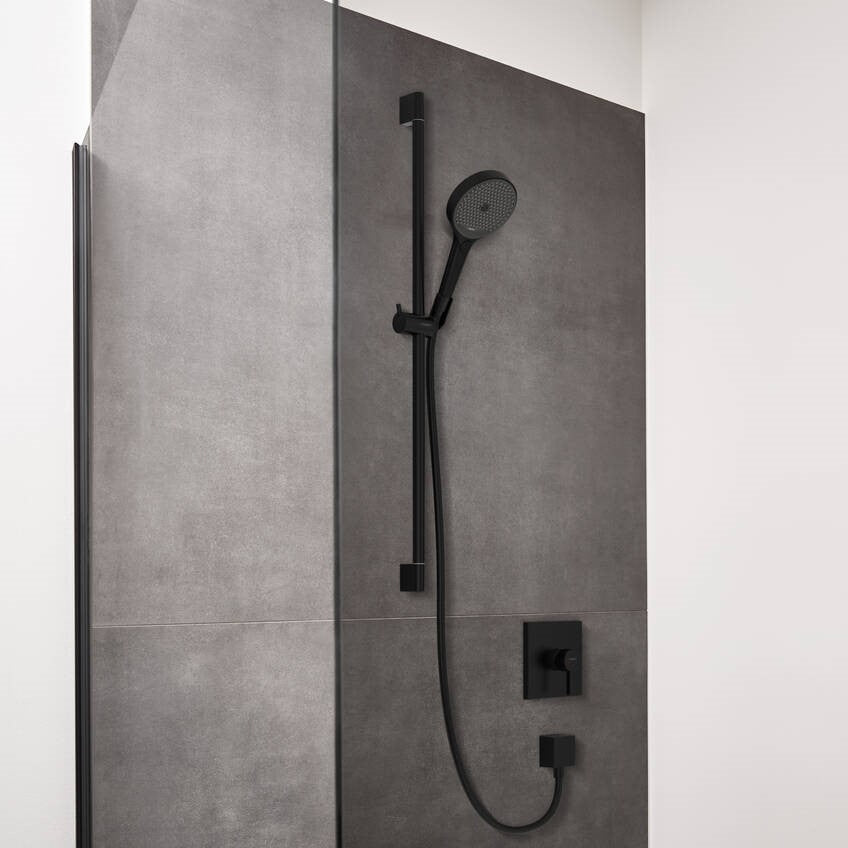 Armature 76615670 Hansgrohe Finoris pokrivna plošča črna | KOPALNICA-ONLINE.SI