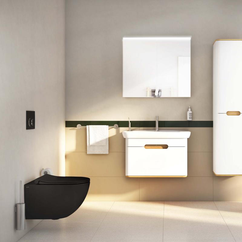 WC školjke 7748B083-0075 Vitra Sento viseča brezrobna WC školjka črna z mat zaključkom | KOPALNICA-ONLINE.SI