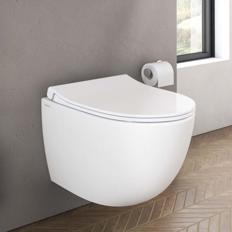 WC školjke 7848-003-6147 Vitra Sento SmoothFlush viseča brezrobna WC školjka z WC desko s počasnim zapiranjem | KOPALNICA-ONLINE.SI