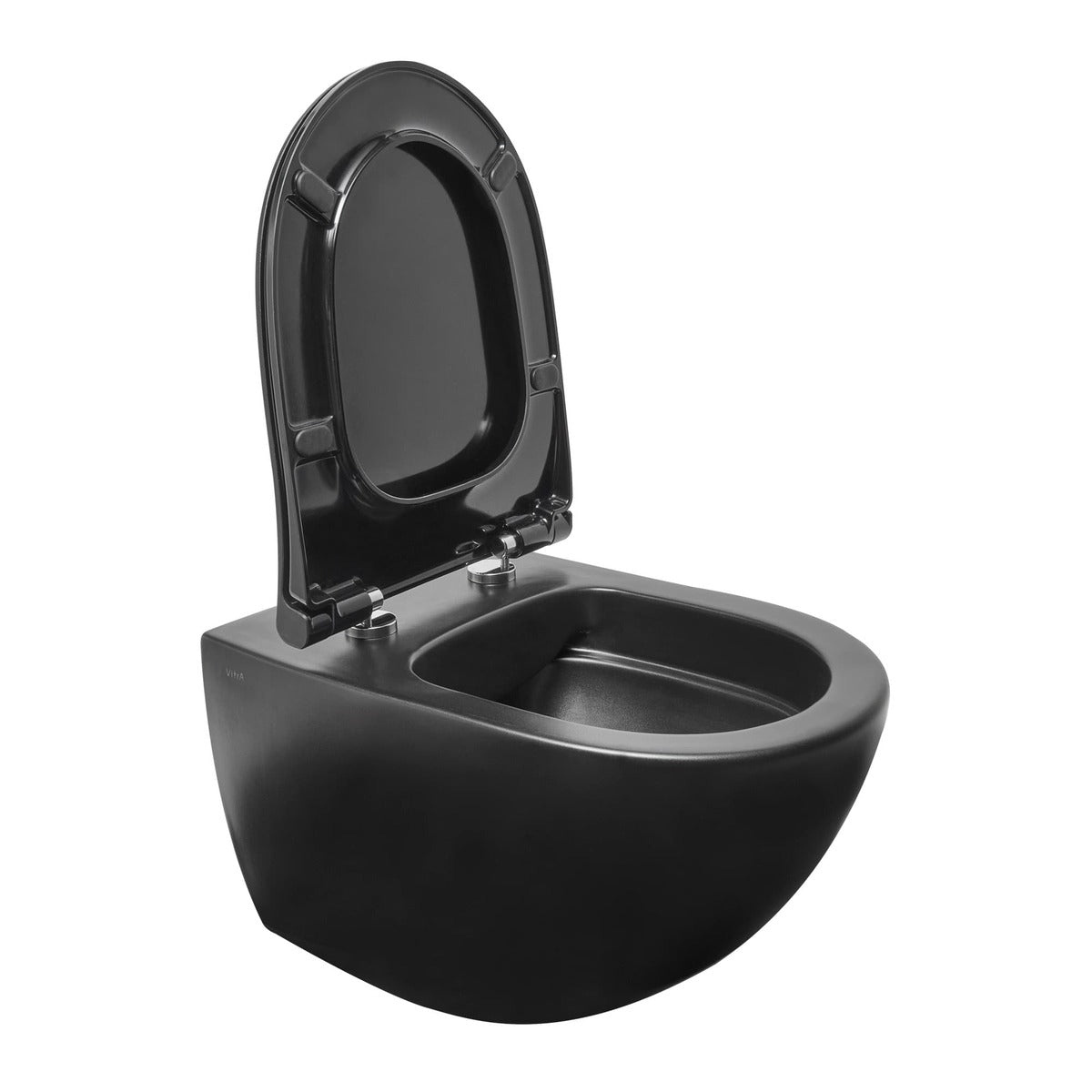 WC školjke 7848-083-6147 Vitra Sento SmoothFlush viseča brezrobna WC školjka črna z WC desko s počasnim zapiranjem | KOPALNICA-ONLINE.SI