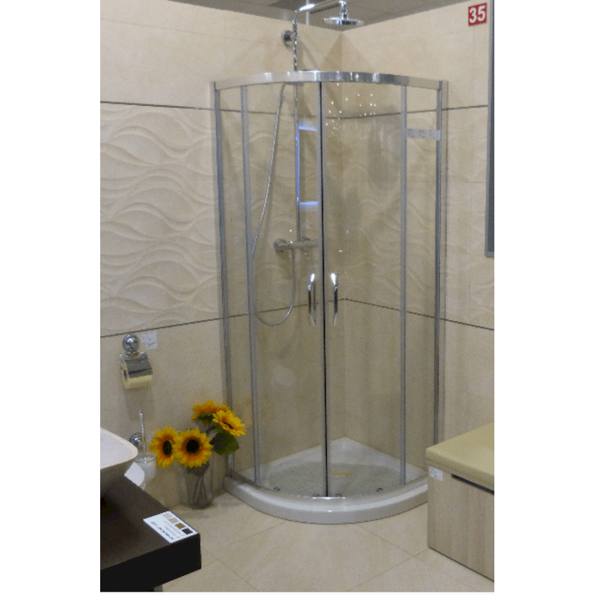 Tuš kadi 8.5272.3.000.000.3 JIKA 80 x 80 cm polkrožna keramična tuš kad | KOPALNICA-ONLINE.SI