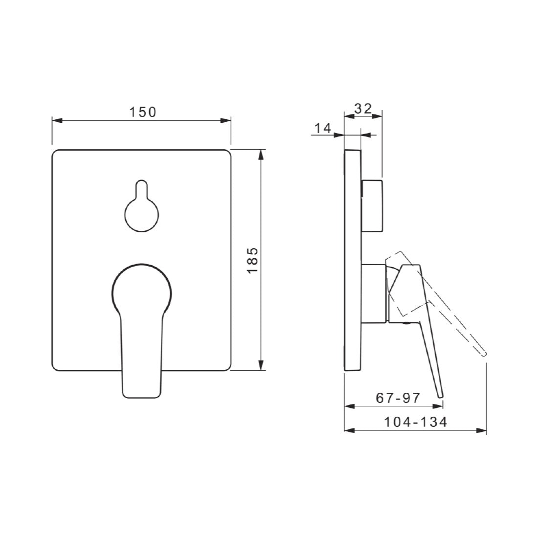 Armature 89849083 Hansa Twist podometna armatura za kad ali tuš | KOPALNICA-ONLINE.SI