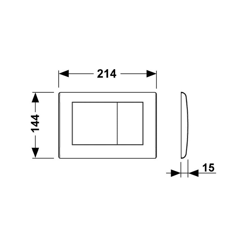Aktivirne tipke 9240320 TECE Planus aktivirna tipka iz nerjavečega jekla | KOPALNICA-ONLINE.SI