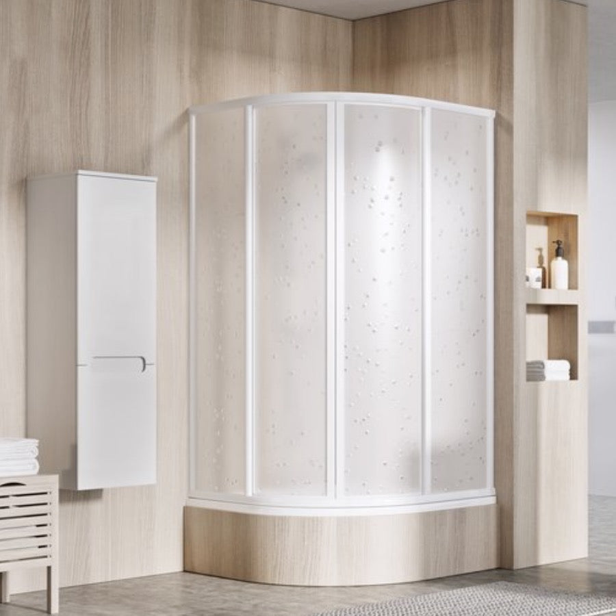 Tuš kadi A214001020 Ravak Sabina 80 x 80 cm polkrožna tuš kad iz sanitarnega akrila | KOPALNICA-ONLINE.SI