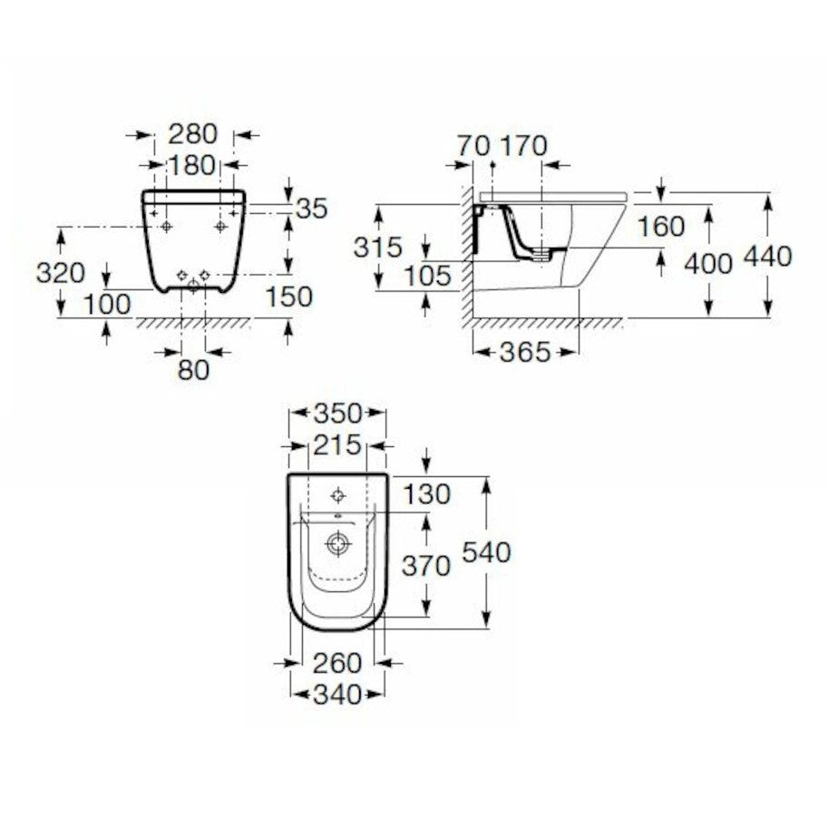 Bideji A357475000 Roca The Gap viseči bide | KOPALNICA-ONLINE.SI