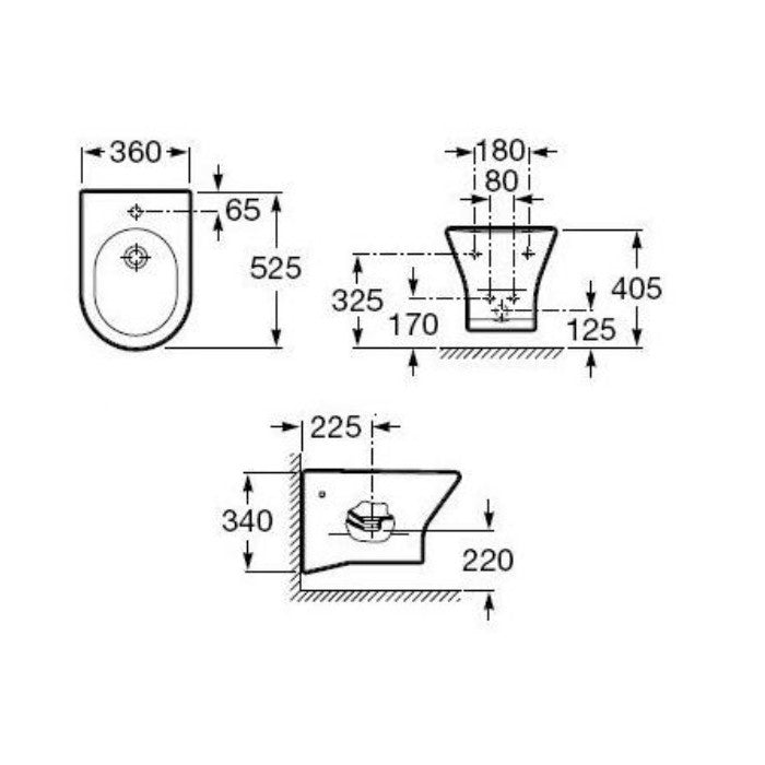 Bideji A357645000 Roca Nexo viseči bide | KOPALNICA-ONLINE.SI