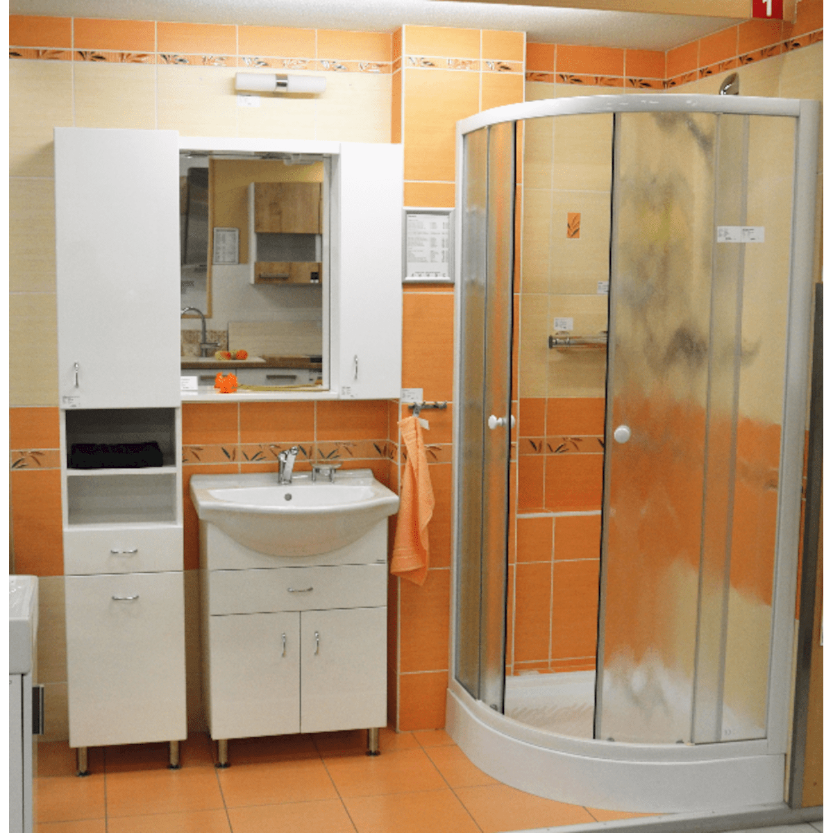 Tuš kadi ABSNEW80S Multi Abs 80 x 80 cm polkrožna tuš kad iz sanitarnega akrila | KOPALNICA-ONLINE.SI