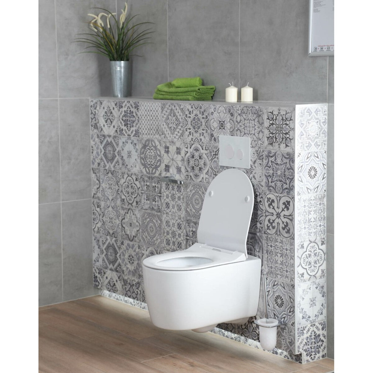 WC školjke AL010 Glacera Alfa viseča brezrobna WC školjka bela | KOPALNICA-ONLINE.SI