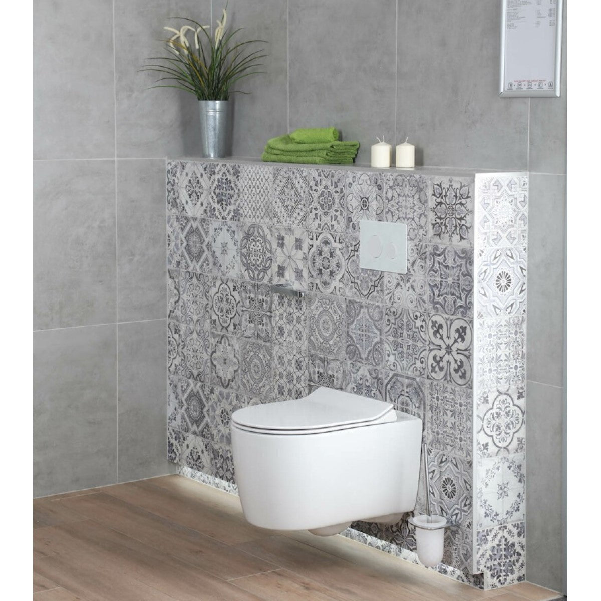 WC školjke AL010 Glacera Alfa viseča brezrobna WC školjka bela | KOPALNICA-ONLINE.SI