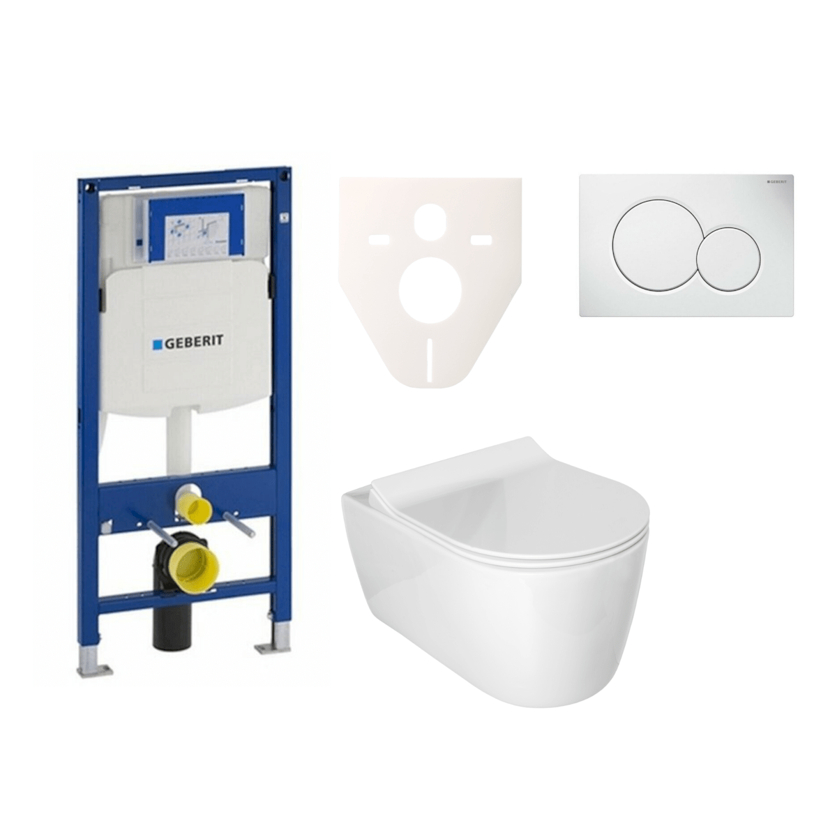 WC školjke AL010 Glacera Alfa wc školjka s kompletom Geberit Duofix 111.300.00.5 Sigma01 | KOPALNICA-ONLINE.SI