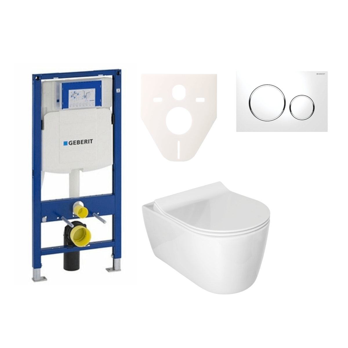WC školjke AL010 Glacera Alfa wc školjka s kompletom Geberit Duofix 111.300.00.5 Sigma20 | KOPALNICA-ONLINE.SI