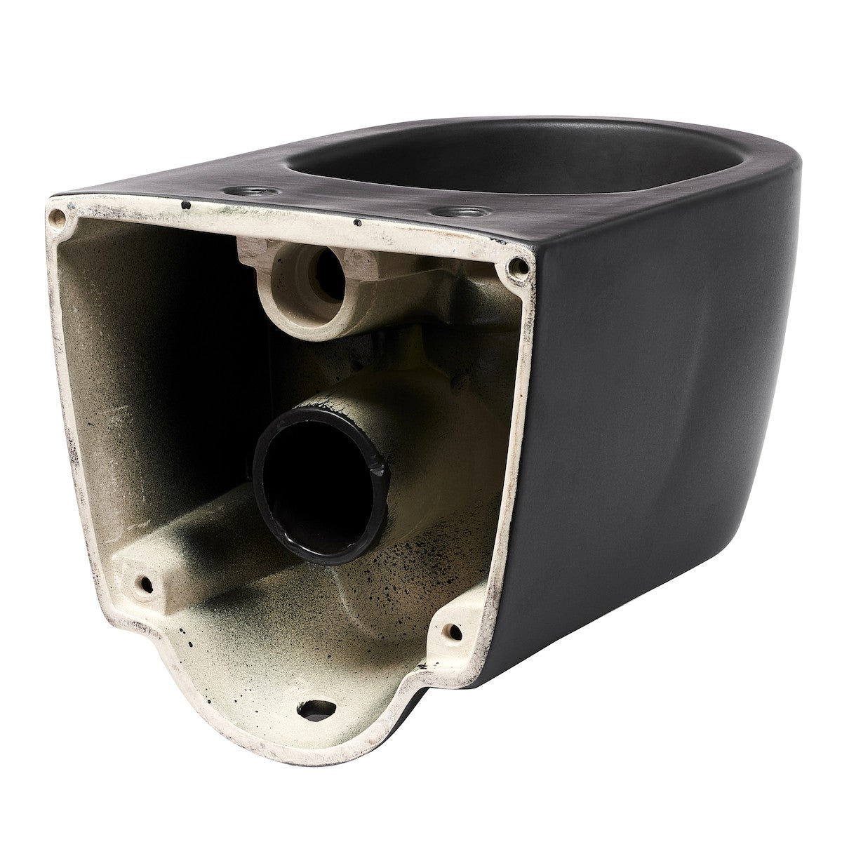 WC školjke AL010BL Glacera Alfa viseča brezrobna WC školjka črna z mat zaključkom | KOPALNICA-ONLINE.SI