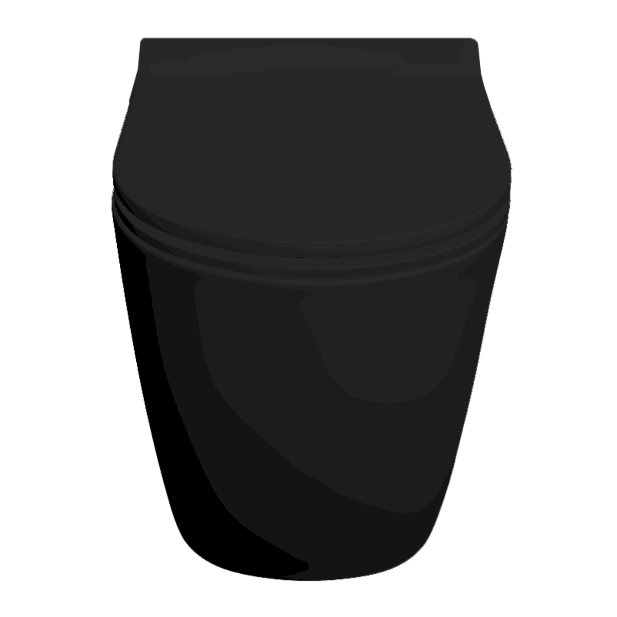 WC školjke AL010BL Glacera Alfa viseča brezrobna WC školjka črna z mat zaključkom | KOPALNICA-ONLINE.SI