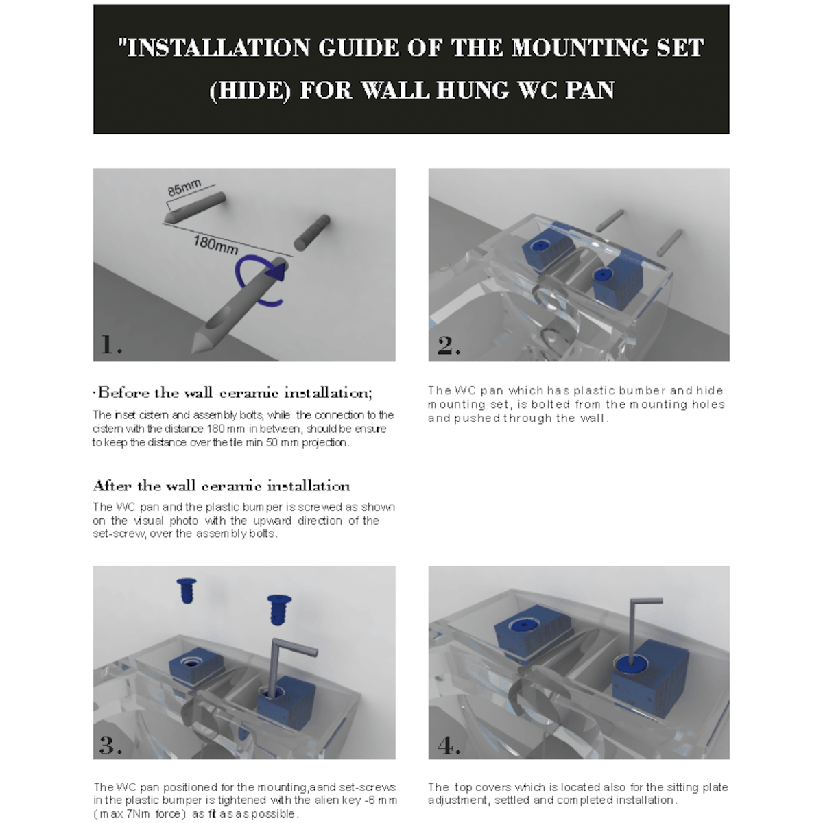 WC školjke AL010MW Glacera Alfa viseča brezrobna WC školjka bela z mat zaključkom | KOPALNICA-ONLINE.SI
