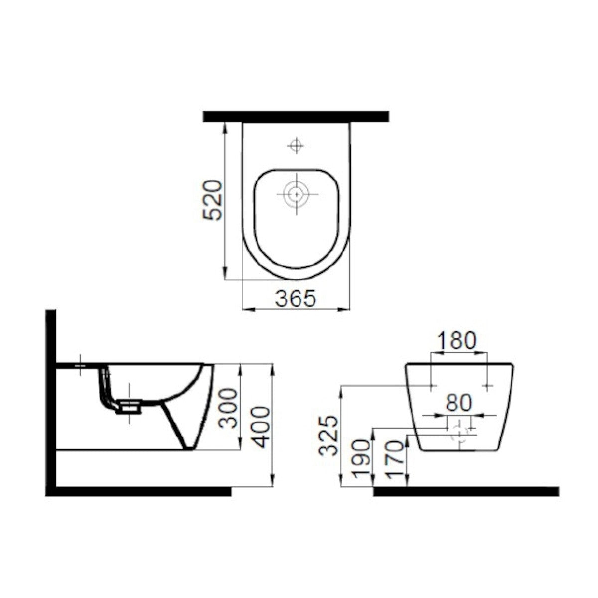 Bideji AL020 Glacera Alfa viseči bide okrogli | KOPALNICA-ONLINE.SI