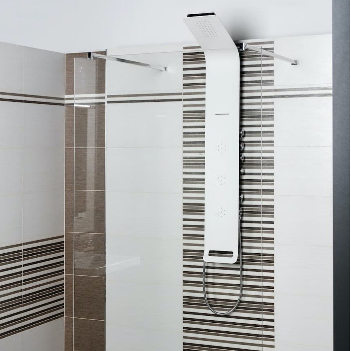 Tuš paneli ALUSHOWER Anima Alu masažni tuš panel s funkcijo slapa | KOPALNICA-ONLINE.SI