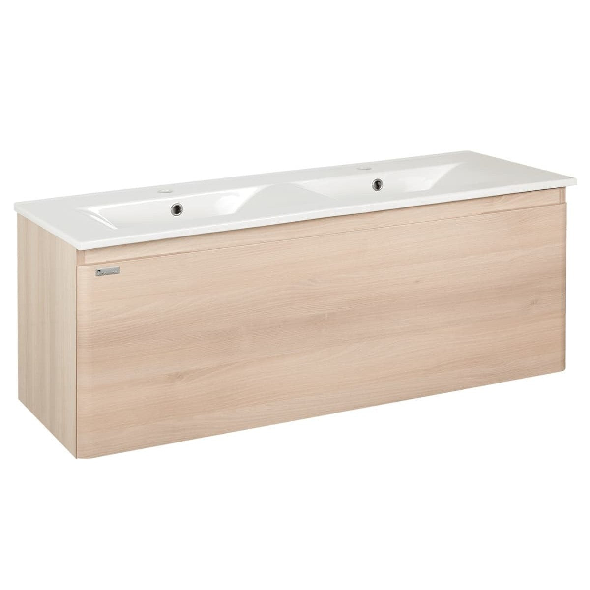 Kopalniško pohištvo ANCONA2120DV Naturel Ancona 120 x 46 cm dvojni umivalnik z omarico | KOPALNICA-ONLINE.SI